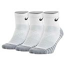 Mens Womens Unisex Everyday Max Cushion Ankle Dri-Fit Socks Training Sock 3 Pairs(M(UK5-8),L(UK 8-11) Size) (M)