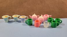 LOT of Barbie Doll 1:6 Accessories Food Dishes Cups Tea Pitcher