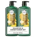 Herbal Essences Sulfate Free Shampoo and Conditioner Set, Infused with Honey and Vitamin B, Moisturizing, Safe for Color Treated Hair, Paraben & Mineral Oil-Free, bio:renew, 20.2 Fl Oz Each, 2 Pack