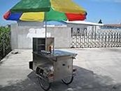 New York Style Stainless Steel Gas Mobile Hotdog Food Concession Push Cart