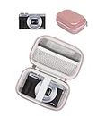 getgear Case for Canon PowerShot G7X Mark III, G7 X Mark II; Sony RX100 VII Premium, RX100 III, RX100VA, RX100 VI, Panasonic LUMIX ZS100, DC-ZS70K, ZS80, ZS60; Canon US Point and Shoot digital camera, Rose gold, Compack size, All in One Semi Hard Organizing and Travel Case