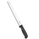 Spyderco Lightweight Kitchen Bread Knife with 10.25" MBS-26 Stainless Steel Blade and Black Polypropylene Handle - SpyderEdge - K01SBK