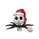 Department 56 Disney The Nightmare Before Christmas Santa Jack Skellington Face Sculpted Tree Topper, 8.75 Inch, Multicolor