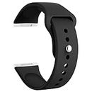 Tobfit Silicone Band for Fitbit Versa 3 4 Fitness Tracker,Soft Sport Strap for Fitbit Sense Fitness Tracker (Watch Not Included), Adjustable Wristband with Metal Buckle for Men Women
