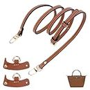 Purse Straps For Women Crossbody Bag Replacement Shoulder Strap Leather Strap Accessories Set Suit For Longchamp Bag (Brown)