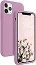 LOXXO® Microfiber Candy Case Compatible for iPhone 11 Pro Max 6.5 inch, Shockproof Slim Back Cover Liquid Silicone Case - Lilac
