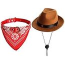 Fumwase Small Dog Cowboy Hat Pet Cowboy Costume Halloween Costumes for Dogs Cat Puppy Hats Dog Costume Costume Accessories Dog Cat for Party Festival and Daily Wearing