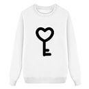 ETHKIA Shirt for Men Valentines Day Shirt Athletic Fit Customized t Shirts Colourful Party Valentines Day Shirts White