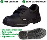 SAFETY WORK SHOES BOOTS LEATHER STEEL TOE CAP CLICK BLACK MENS LADIES SIZES 3-13