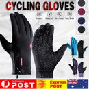 Bike Cycling Gloves Touch Waterproof Full Finger Winter Fitness Screen touch Au