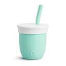 Munchkin C’est Silicone! Open Training Cup with Straw for Babies and Toddlers 6 months+ Ideal Transition Sippy Cup, Free Flow Sippy Cup to Straw Cup for Baby and Toddler weaning, 4oz / 120ml, Mint