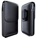 Meilib Cell Phone Holster for Samsung Galaxy S24, S23, S22, S21, S20, S10, S9, S8, A10e, A01, Note 10, Belt Holder Case with Belt Clip Swivel ID Card Carrying Pouch Cover (Fits Phone w/Otterbox Case)