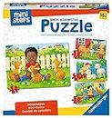 Ravensburger ministeps 4169 Mein allererstes Puzzle: Streichelzoo - 4 erste Puzzles mit 2-5 Teilen, Spielzeug ab 18 Monate