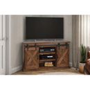 Hungerford 56 Inch Corner TV Stand for TVs up to 60 Inches, No Assembly Required Wood in Brown Laurel Foundry Modern Farmhouse® | 31.5 H in | Wayfair