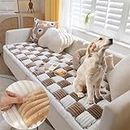 Snugglepaw Pet Bed Couch Cover, Couch Cover for Dogs Washable, Non Slip Pet Couch Covers for Sofa, Dog Blanket for Couch, Dog Couch Cover Protector (18x18 inch (Mini),Brown)