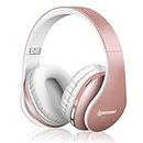 Wireless Bluetooth Over Ear Headphones, Foldable Wireless and Wired Stereo Headset Built-in Mic, Micro SD/TF, FM Radio, Soft Earmuffs & Light Weight for Cell Phone PC Kids Girls Home and Travel