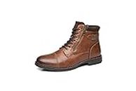 IVACHY Mens Smart Business Work Office Ankle Boots Zip Lace-up Dress Shoes