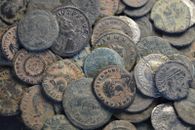 GENUINE UNCLEANED ANCIENT ROMAN COINS. GOOD QUALITY. Silver coins Included!