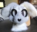 Fursuit Head Dog Pre-made Diamon  🖤🤍