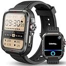 Smartwatch Uomo, 1.8" Militari Smart Watch Chiamate e Risposta, Alexa Integrato Fitness Tracker con Contapassi Cardiofrequenzimetro SpO2 Sonno,100 Modalità Sport, Impermeabile IP68 per Android iOS