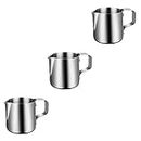 3 pcs Latte Art Cup Milk Frothing Pitcher 3oz Expresso Coffee Elmhurst Mixing Pitcher Coffee Pitcher Stainless Steel Espresso Milk Pitcher Milk Pouring Jug Milk Pot Concentrate