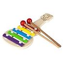 Jtku Handicraft Ecofriendly Xylophone Guitar Wooden (5 nodes) | Kids First Musical Sound Instrument Toy | Babies Toddlers 6 Months + (Small Guitar Xylo)- Multi Color