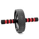 FITFIU Fitness ABWHEEL-180 - Rodillo abdominales con rueda de 15cm, mangos acolchados y base deslizante, Ab roller con alfombrilla, para fortalecer core y abdominales