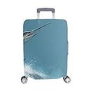 Striped Marlin On Sea Fish Sword Stock Illustration Pattern Spandex Trolley Case Travel Luggage Protector Suitcase Cover 28.5 X 20.5 Inch