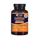 Turmeric 2280mg (High Strength) with Black Pepper & Ginger - 180 Vegan Turmeric Capsules with Active Ingredient Curcumin I UK Made by Prowise Healthcare
