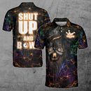 Customize Name Skull Bowling Shut Up And Bowl Neon Lighting Bowling Men's Polo