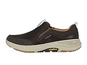 Skechers Men's Go Walk Outdoor-Athletic Slip-on Trail Hiking Shoes with Air Cooled Memory Foam Sneaker, Brown, 9