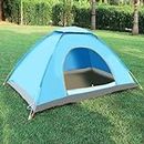 Hacer Camping Dome Tent 2 Persons 210D+170T Fabric Layer Waterproof Windproof Trekking Cabin for Outdoor Hiking Travel Picnic (1 Door, Blue)