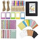 Instant Camera Accessories Kit with Photo Album, Films Frame, Wall Hanging Paper Table Wooden Pegs, String, Border/Corner Sticker for Fujifilm Instax Mini 11, 9, 8, 8+ & More