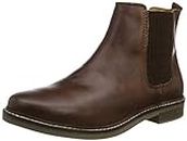 Thomas Crick Men's 'Bamford' Formal Chelsea Boots, Classic, Comfortable and Stylish Boots for Any Occasion, Made with Leather For an Effortless and Chic Look (Black/Wood)
