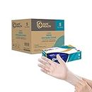 Safe Health Vinyl Disposable Gloves, Latex Free, Powder Free, Clear, Case of 1000, Small, 3.5 mil, Food, Cleaning, Salon, Service, Office, Household, Daily