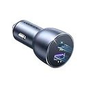 UGREEN USB C Car Charger, 52.5W Type C Car Charger PD 30W&SCP 22.5W/QC 18W, Fast Car Charger Adapter Compatible with iPhone 14/13/12/11, iPad Pro/Mini/Air, Galaxy S23/S22/S21/S20/Note 20, Pixel 5/4/3