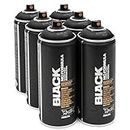Montana Black - 6 bombolette spray da 400 ml, colore: nero