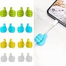 Funducts 16pcs Adhesive Thumb Cable Clips, Phone Cord Holder Wire Holders Wall Hooks Cords Keeper Multi-Functional Organizer Cable Management for Proper Organization Desk USB Charger appliances