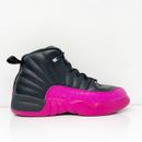 Nike Girls Air Jordan 12 510816-026 Black Basketball Shoes Sneakers Size 2Y