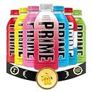 NEW FLAVOR! Prime Hydration Drink Variety Pack - 16.9 fl oz (7 Pack) Packaged by Sivint + 1ST LIMITED EDITION COIN