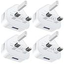 USB Plug 4 Pack, USB Mains Charger Adaptor UK 5V 1A Wall Charging Plug Adapter for iPhone 14/14 Pro/14 Pro Max/14 Plus/13/12/11/XS/X/XR/8/7/6/6S Plus/5/5S/5C/SE 2020,iPad Pro/Air 2