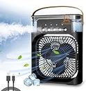Personal-Air-Cooler-Portable-Air-Conditioner-Fan-Mini-Evaporative-Cooler-with-7-Colors-LED-Light-1/2/3-Hour-Timer-3-Wind-Speeds-and-3-Spray-Modes-for-Your-Desk-Nightstand-or-Coffee-Table