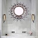 L.TSN Espejo de baño Espejo colgante Espejo mágico Espejo de baño Montado en la pared Espejo Retro Espejo de entrada Soporte de pared de baño, 50Cm