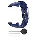 Replacement Watch Strap Bands, Soft Adjustable Silicone Replacement Wrist Watch Band Compatible for Polar M400/M430 Watch Band with Tool (Blue)