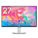 Dell S2722QC 27-inch 4K UHD 3840 x 2160 60Hz Monitor, 8MS Grey-to-Grey Response Time (Normal Mode), Built-in Dual 3W Integrated Speakers, 1.07 Billion Colors, Platinum Silver (Latest Model)