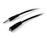 StarTech.com Cable de 1m de Extensión Alargador de Auriculares con Micrófono Headset Mini-Jack 3,5mm 4 pines Macho a Hembra