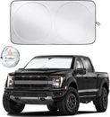Car Windshield Sun Shade with Storage Pouch | Durable 240T Material Car Sun Viso