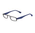 New FLEXON Reading Glasses E1100 001 Matte Black & Blue Frames Half-Eyes Readers