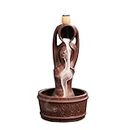 YARNOW Encensoir Décoratif Mermaid Backflow Incense Burner Ceramic Waterfall Incense Holders Handmade Incense Cones Stick Holder Statue Ornaments for Home Decor Aromatherapy Gift