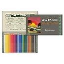 Faber-Castell 211003 - Estuche de metal con 36 lápices de colores Polychromos para artistas edición retro 111 aniversario.